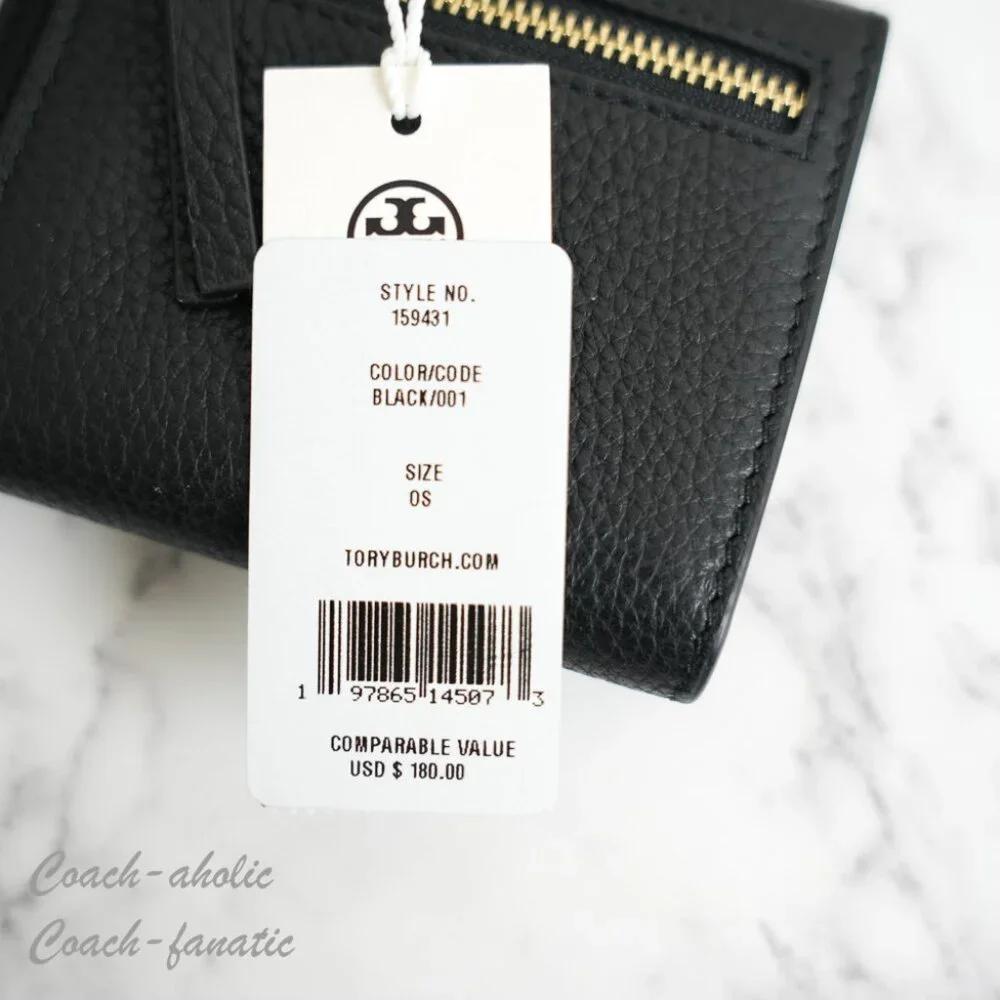 NWT Tory Burch Britten Leather Mini Satchel Crossbody & Wallet in Black *SET*